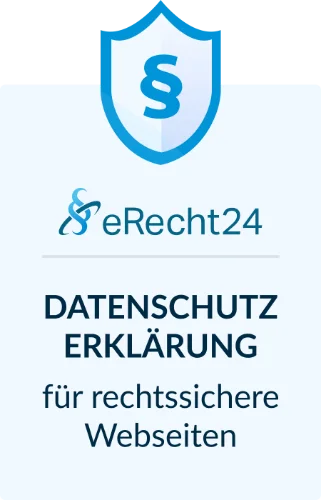 eRecht 24 Datenschutz Siegel für rechtssichere Websites